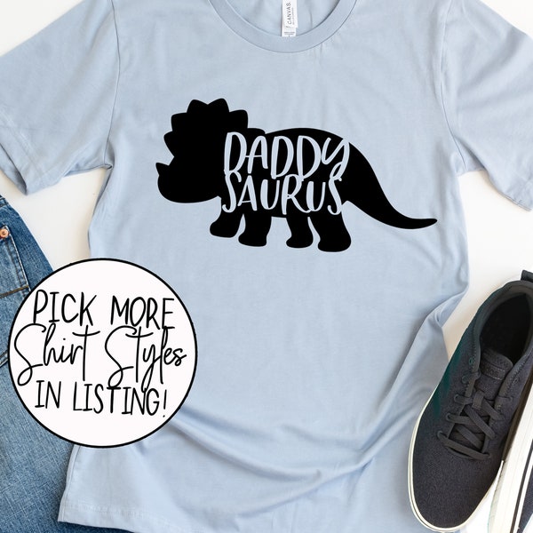 Daddysaurus Shirt - Dad Dinosaur Shirt - Triceratops Shirt - T Rex Shirt - Daddy Shirt - Dad Birthday Gift - Father's Day Gift From Kids