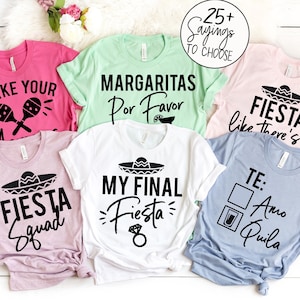 Fiesta Bachelorette Party Shirts, Fiesta Shirts, Bachelorette Party Shirts, Nacho Average Bride, Margarita Shirts, Mexico Bachelorette image 1