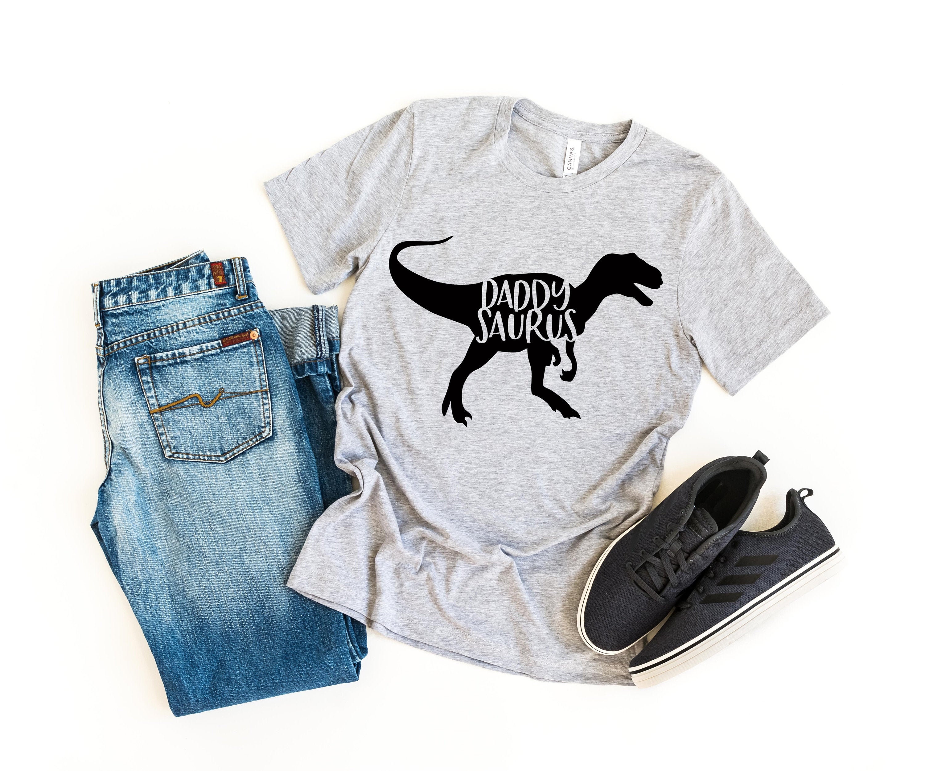 Father's Day Gift From Kids Daddy Shirt Daddysaurus Shirt Dad Dinosaur Shirt Dad Birthday Gift Triceratops Shirt T Rex Shirt