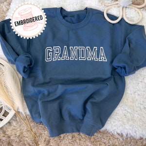 Embroidered Nana on Unisex Sweatshirt, Grandma Gift, Nurse Sweater, Nana Christmas Gift, New Mom Gift, Hospital Outfit, Stitched Title image 4