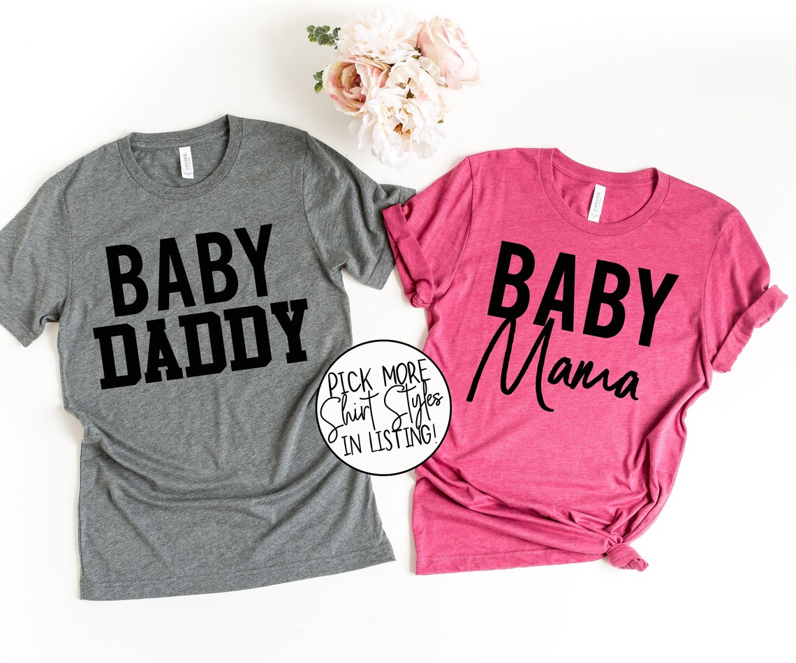 Baby Mama Baby Daddy Shirts Parents Shirts Pregnancy - Etsy