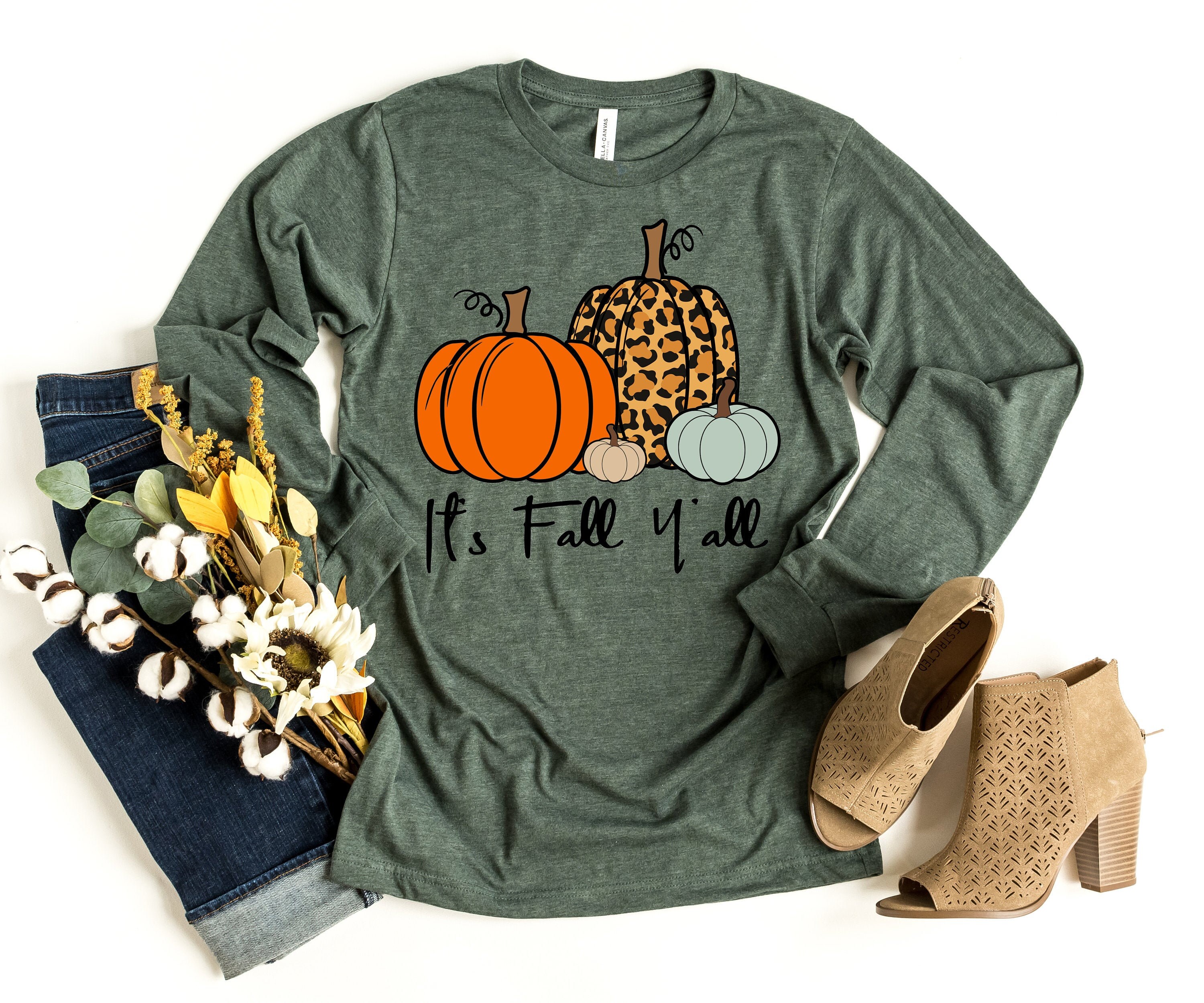 It's Fall Y'All Long Sleeve Shirt - Fall Shirt - Pumpkin Patc…