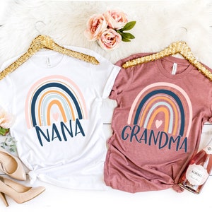 Grandma Shirt Nana Shirt Rainbow Tee Gift for Grandma Mother's Day Shirts Cute Nana Tee Plus Size Option Granny Grammy image 2