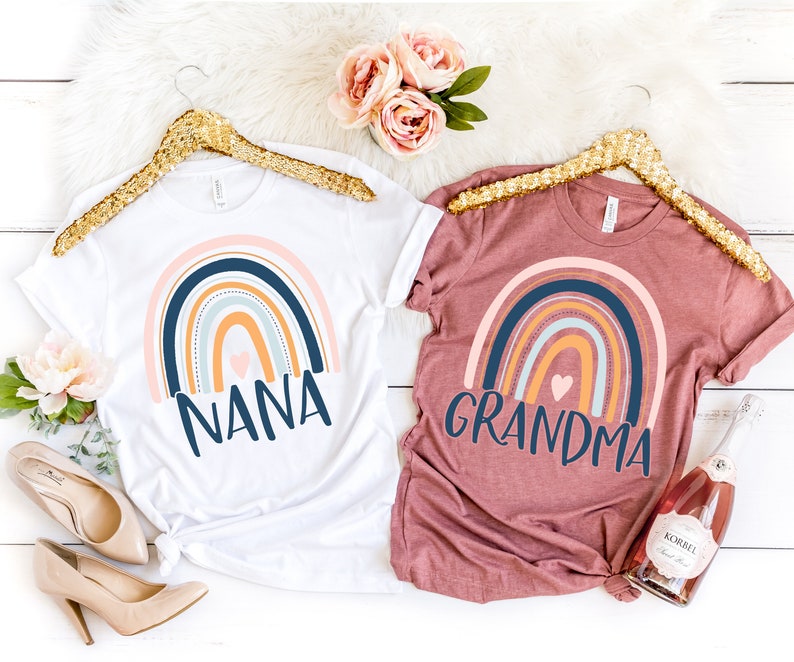 Grandma Shirt Nana Shirt Rainbow Tee Gift for Grandma Mother's Day Shirts Cute Nana Tee Plus Size Option Granny Grammy image 2