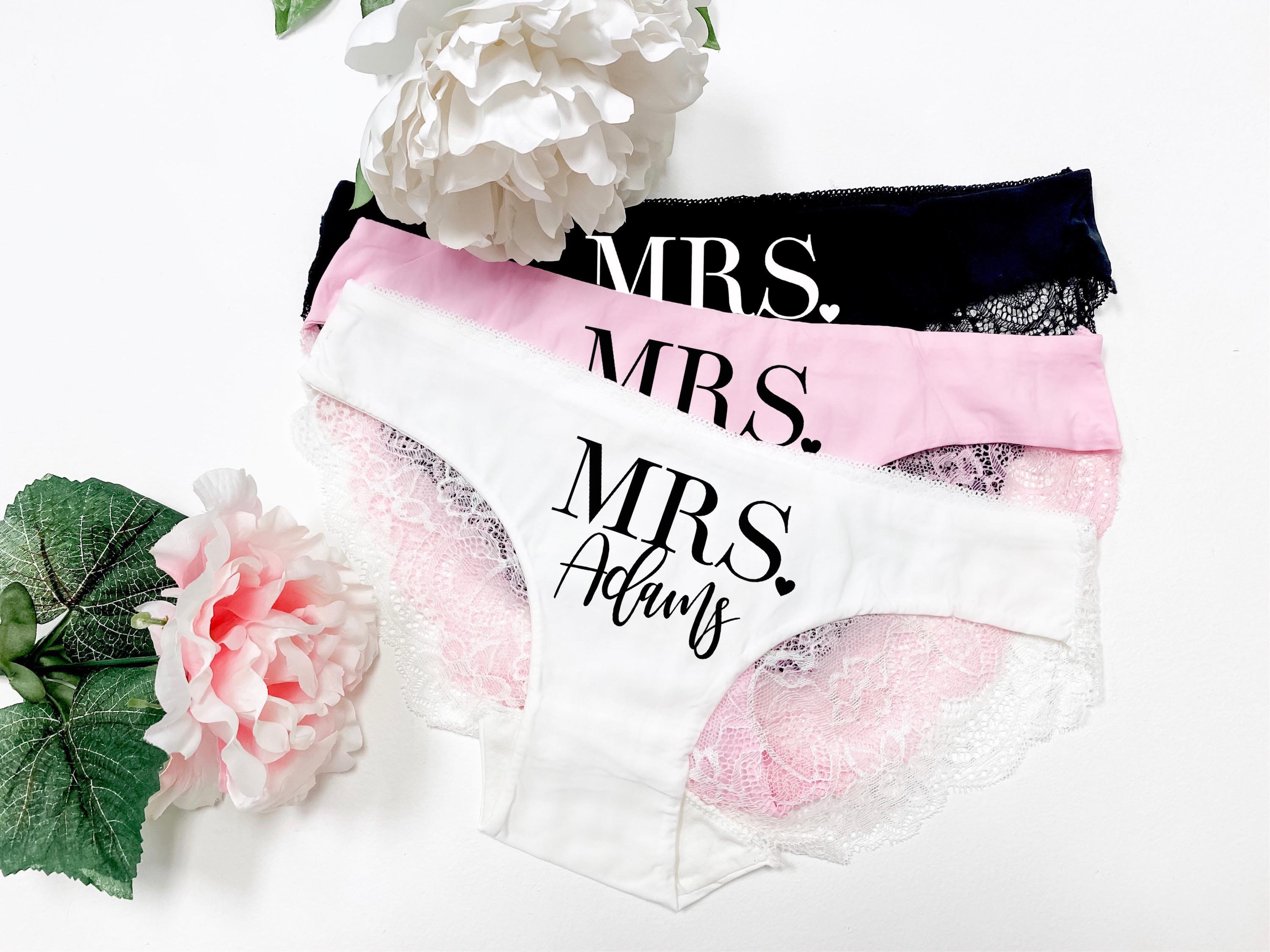 Mrs Panties Bride Panties Lace Wedding Underwear Bridal Shower