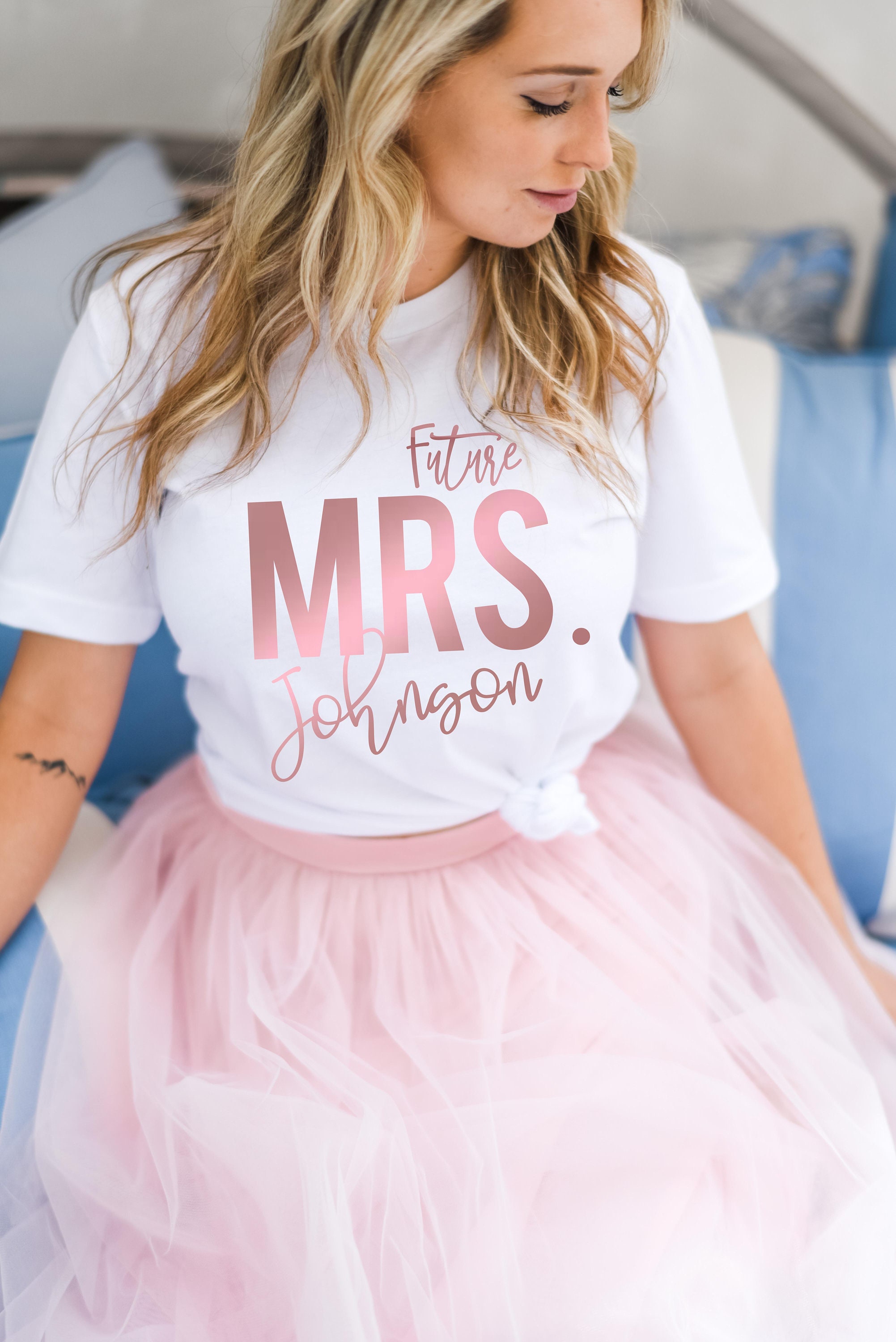 Future Mrs Personalized Shirt Bride Shirt Gift for Bride to Be Knotted T-Shirt Wedding Shirt for Bride Future Mrs Personalized Shirt Bride Shirt Gift for Bride to Be Knotted T-Shirt Wedding Shirt for Bride