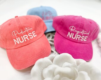 Nurse Baseball Cap - Customized Nurses Hat - Registered Nurse Hat - Gift For Nurse - Nurse Graduation Present -  CNA Hat - LPN Cap