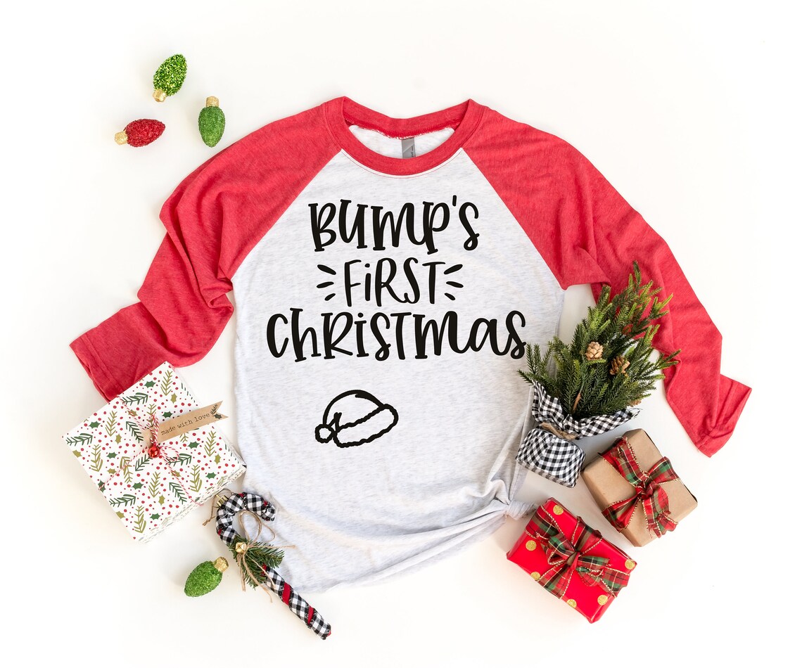Bump's First Christmas® Shirt. Pregnancy Christmas Shirt. Etsy Canada