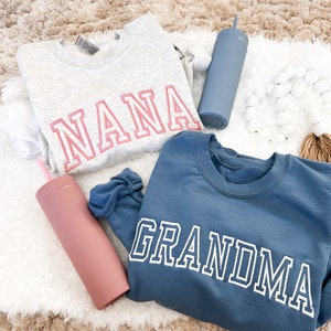 Embroidered Nana on Unisex Sweatshirt, Grandma Gift, Nurse Sweater, Nana Christmas Gift, New Mom Gift, Hospital Outfit, Stitched Title image 3