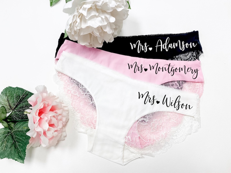Mrs Panties Bride Panties Lace Wedding Underwear Bridal Etsy