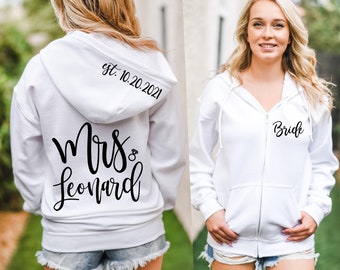 personalized bride sweatshirt