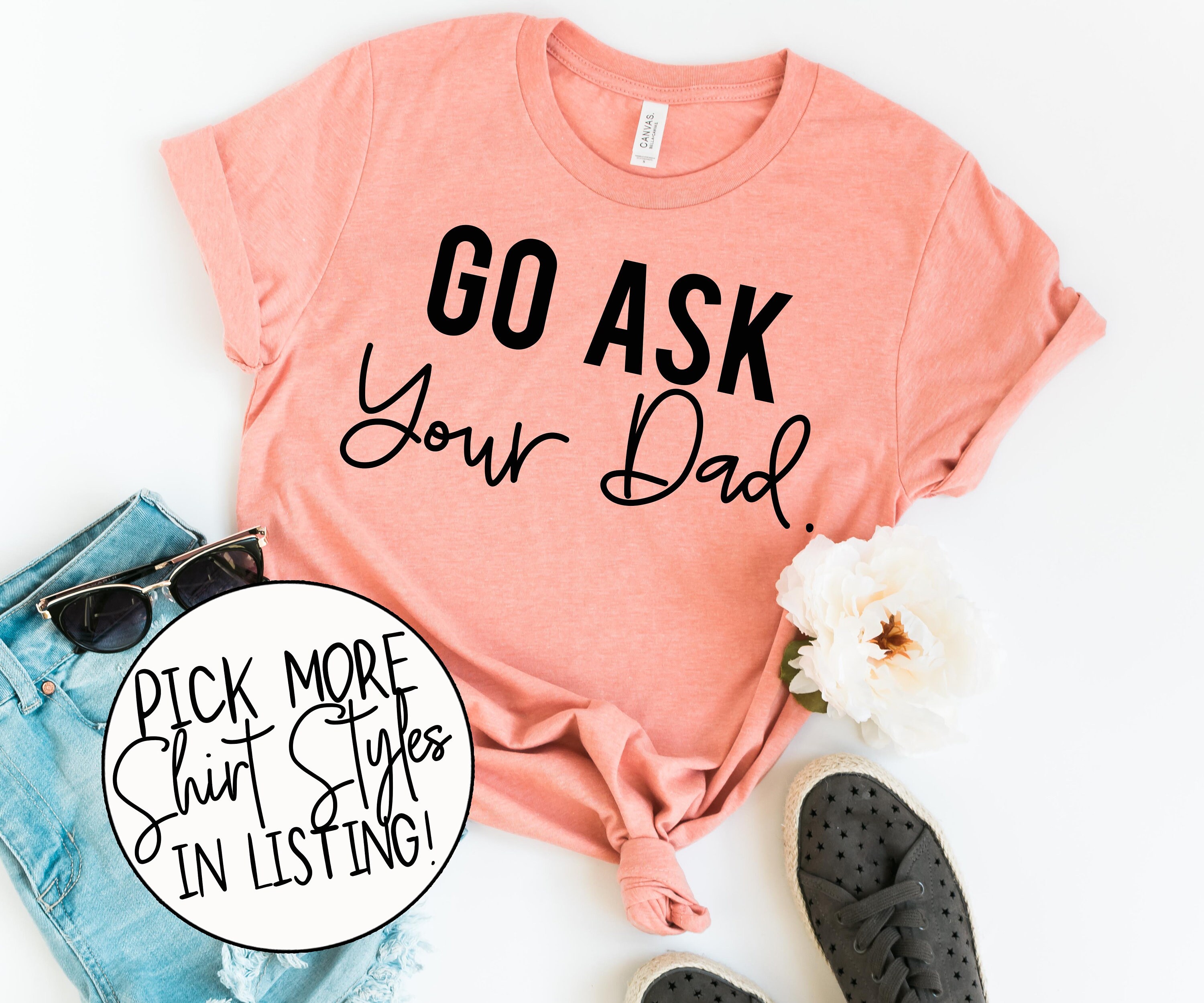 Go Ask Your Dad Funny Gifts For Mom Shirts With Sayings Fleece Blanket by  Jaymee Georg - Pixels