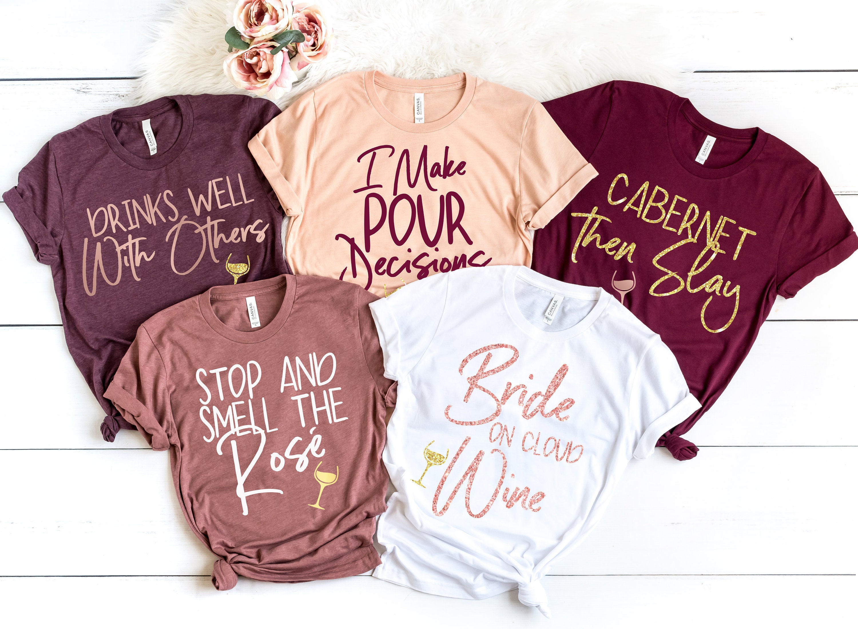 Wine Quote Shirts, Wine Bachelorette Party Shirts, Wine Saying Tees, …
