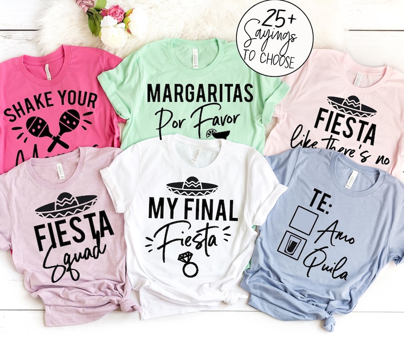 Fiesta Bachelorette Party Shirts, Fiesta Shirts, Bachelorette Party Shirts, Nacho Average Bride, Margarita Shirts, Mexico Bachelorette image 1