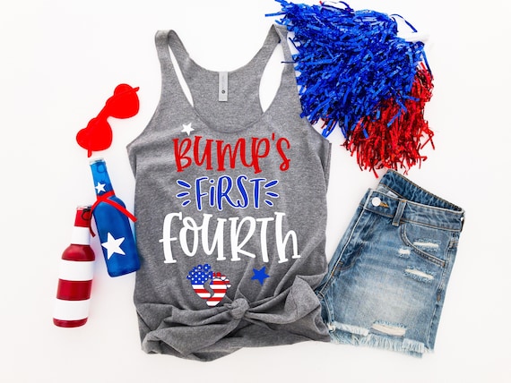 maternity 4th of july tank