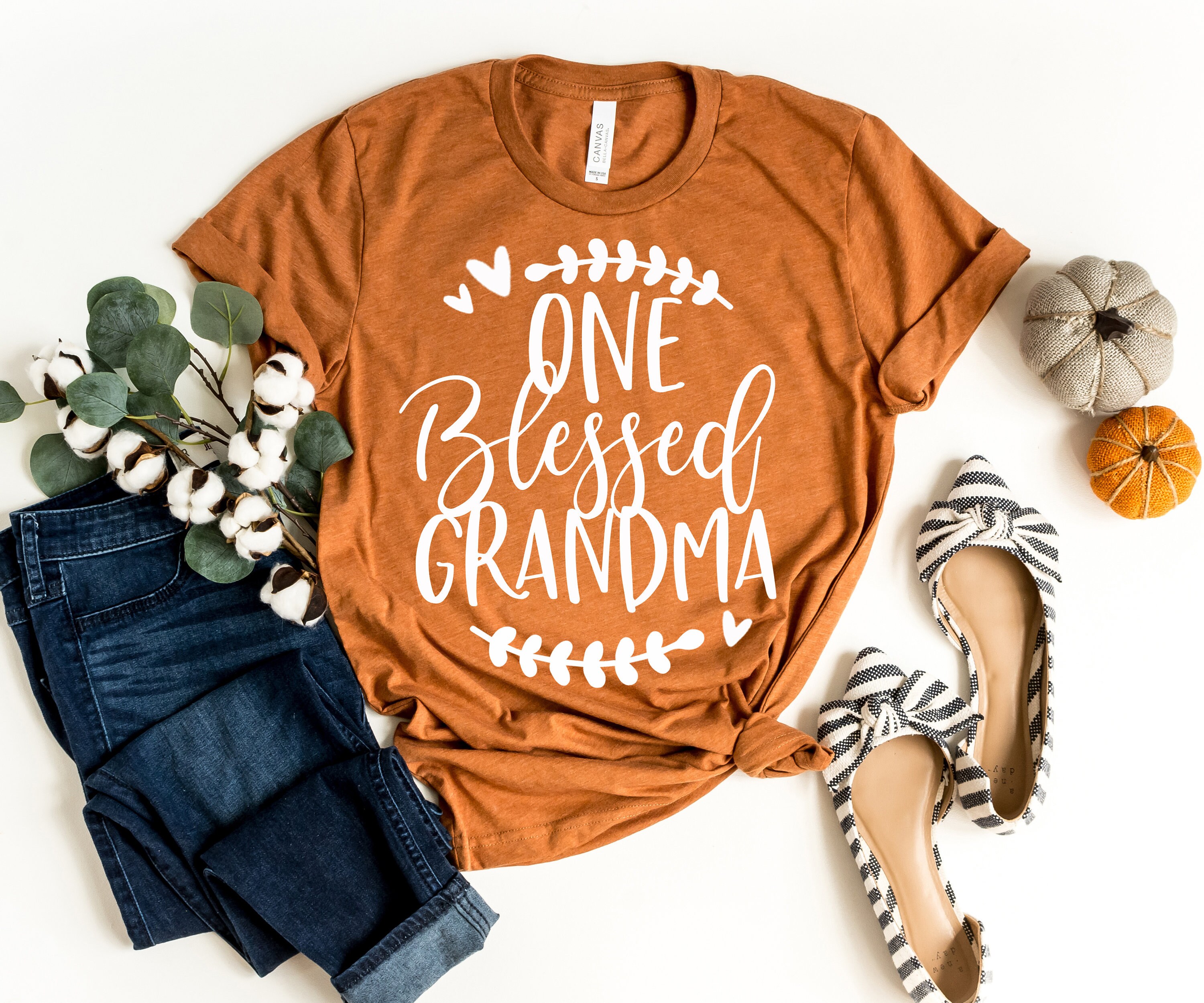 One Blessed Grandma Shirt -  Grandma Shirt - Grandma Thanksgiving Shi…