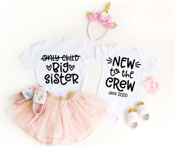 Pregnancy Announcement Sibling Shirt Big Sister Shirt Little