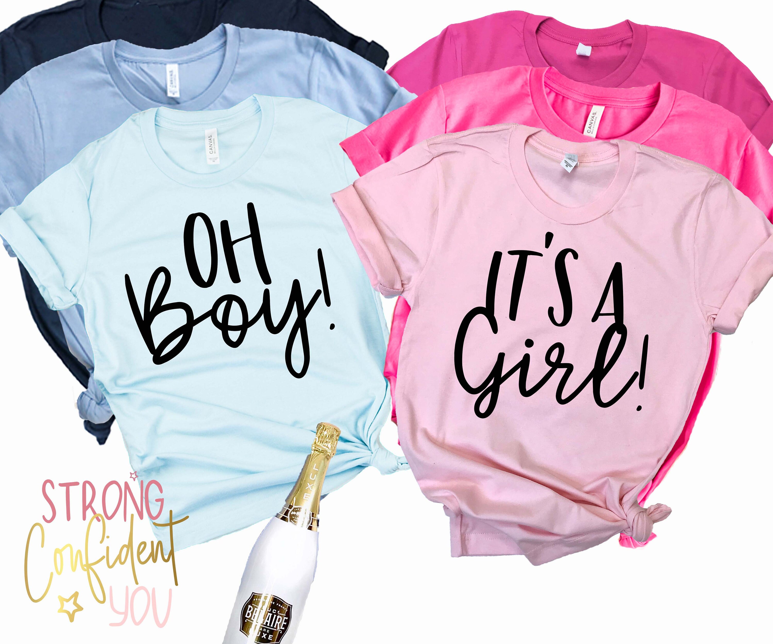 Oh Boy It's A Girl Shirts Girl Gender Reveal Shirts Etsy