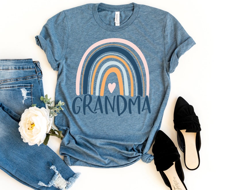 Grandma Shirt Nana Shirt Rainbow Tee Gift for Grandma Mother's Day Shirts Cute Nana Tee Plus Size Option Granny Grammy image 1