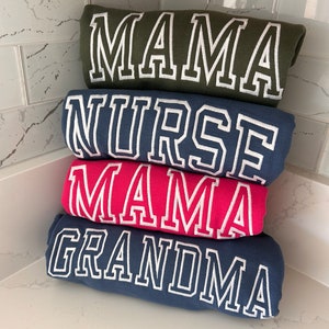 Embroidered Nana on Unisex Sweatshirt, Grandma Gift, Nurse Sweater, Nana Christmas Gift, New Mom Gift, Hospital Outfit, Stitched Title image 5