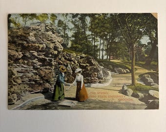 1909 Ohio State Univ Postkarte Der Frühling OSU-Gelände Geteilt Zurück Edwardian