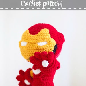 Ironman Inspired doll crochet pattern - PDF pattern