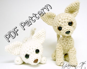Crochet Dog - Sugar and Ginger- Chihuahuas-  PDF Crochet pattern