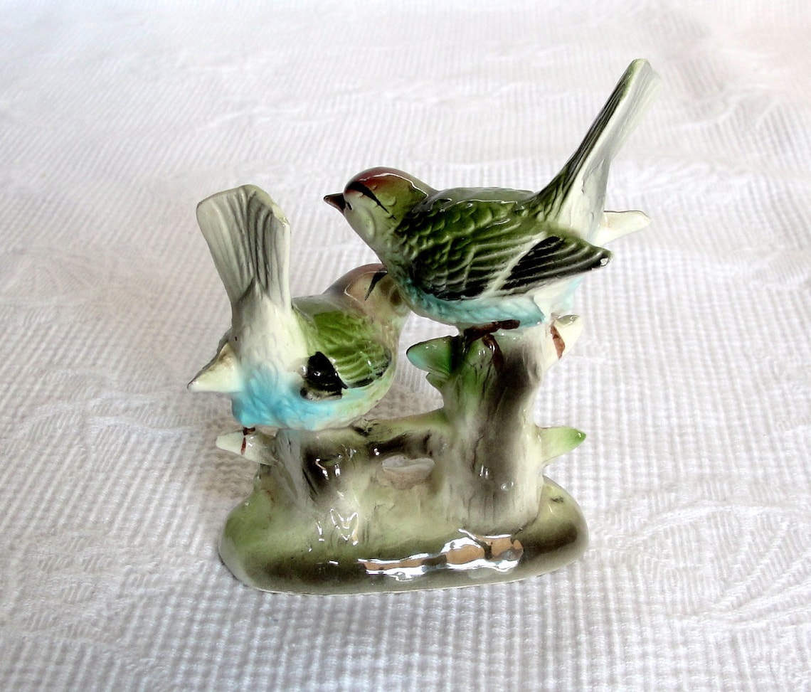 Vintage Two Birds Figurine Ceramic Parma AAI Made in Japan Etsy