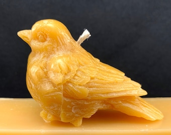 Sparrow beeswax candle, 100% pure beeswax, Natural candle, Custom Candle, Bird Candle, Unscented|Bird candle