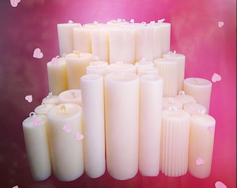 Tall pillar, Beeswax Candle, Prayer candle, Gifts, Holiday decor, Tablescape, Luxury candle, Bridal gift, Wedding gift, Unique candle.
