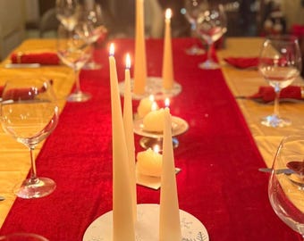 Beeswax Cone Candle, Holiday Decoration, Gifts, Wedding gift, Birthday gift, Valentine gift, Gifts for friend, Unique candles. taper candles