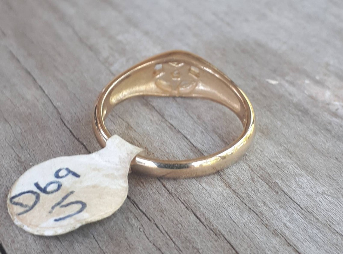 Gold Ripentagram Ring Gold Pentagram Ring Solid 9k Goldsmall Dainty Ring Pinkie - Etsy