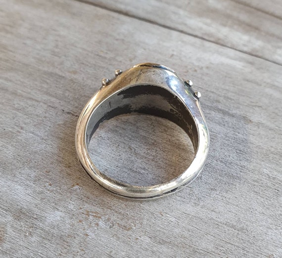 Amethyst ring,sterling silver,rustic industrial  … - image 7