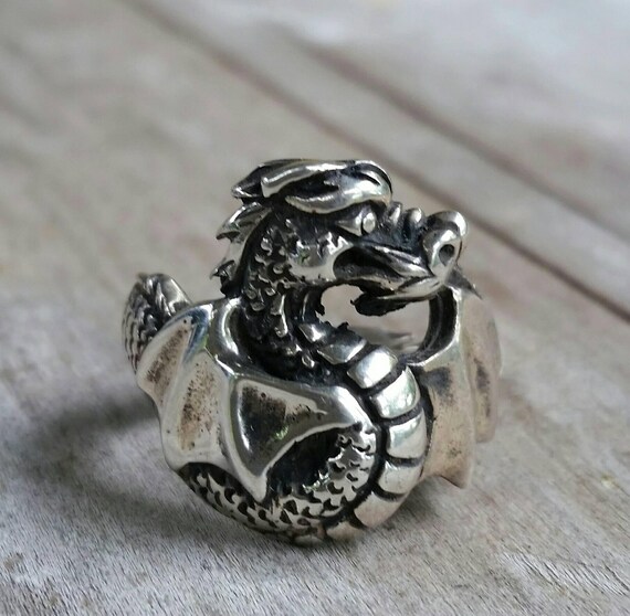 Cute dragon fantasy mythical sterling silver ladies steampunk | Etsy