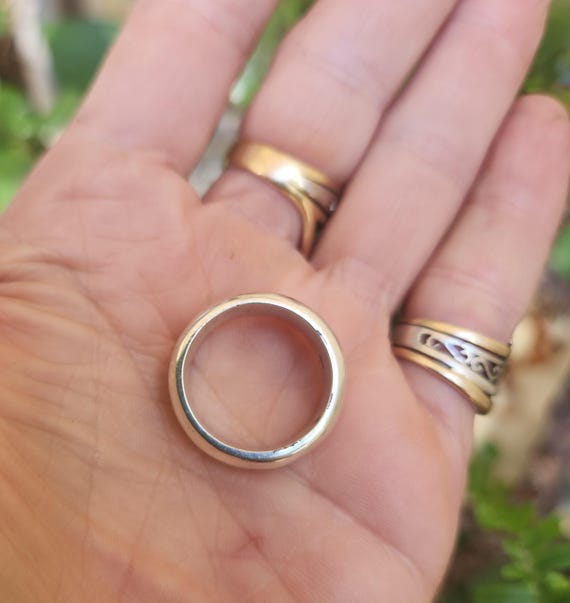 9mm Silver Ring,solid Sterling Silver Band,handmade,unisexwedding Ring,dress  Ring,rounded Band,d Ring, - Etsy
