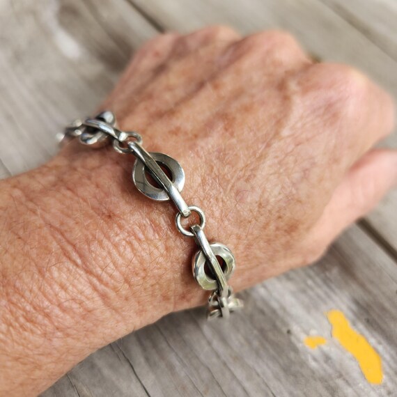 Solid silver bracelet,sterling silver,handmade,un… - image 4