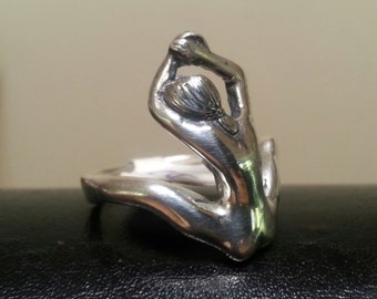 Sterling Silver Naked Lady Ring - Etsy