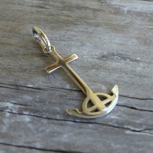 anchor pendant,anchor cross,nautical,  sailor,rockabilly,sterling silver pendant, necklace,handmade,cross pendant