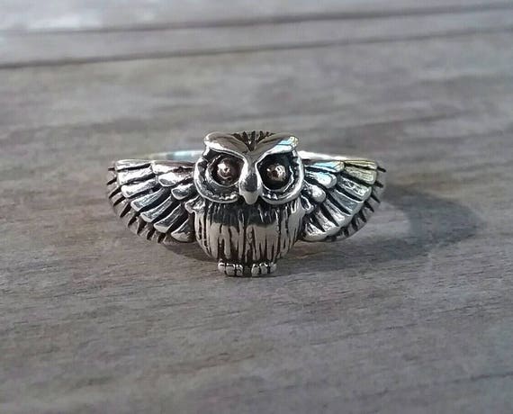 Etsy owl ring best sale