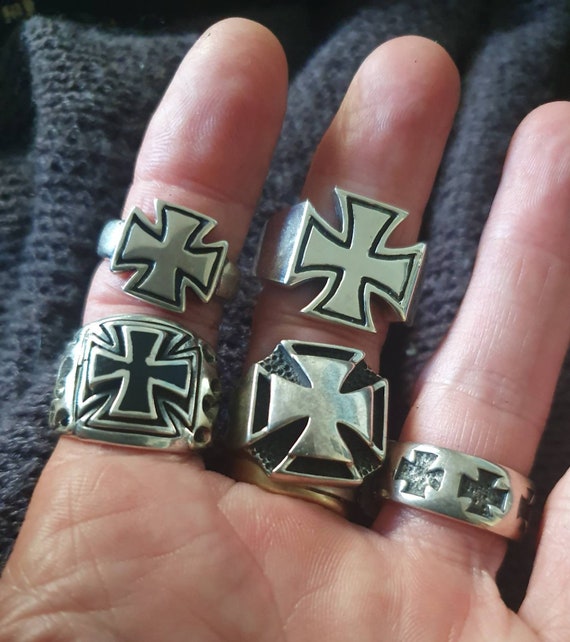 West Coast Chopper,925 Sterling Silver, Even Sided Cross,vintage