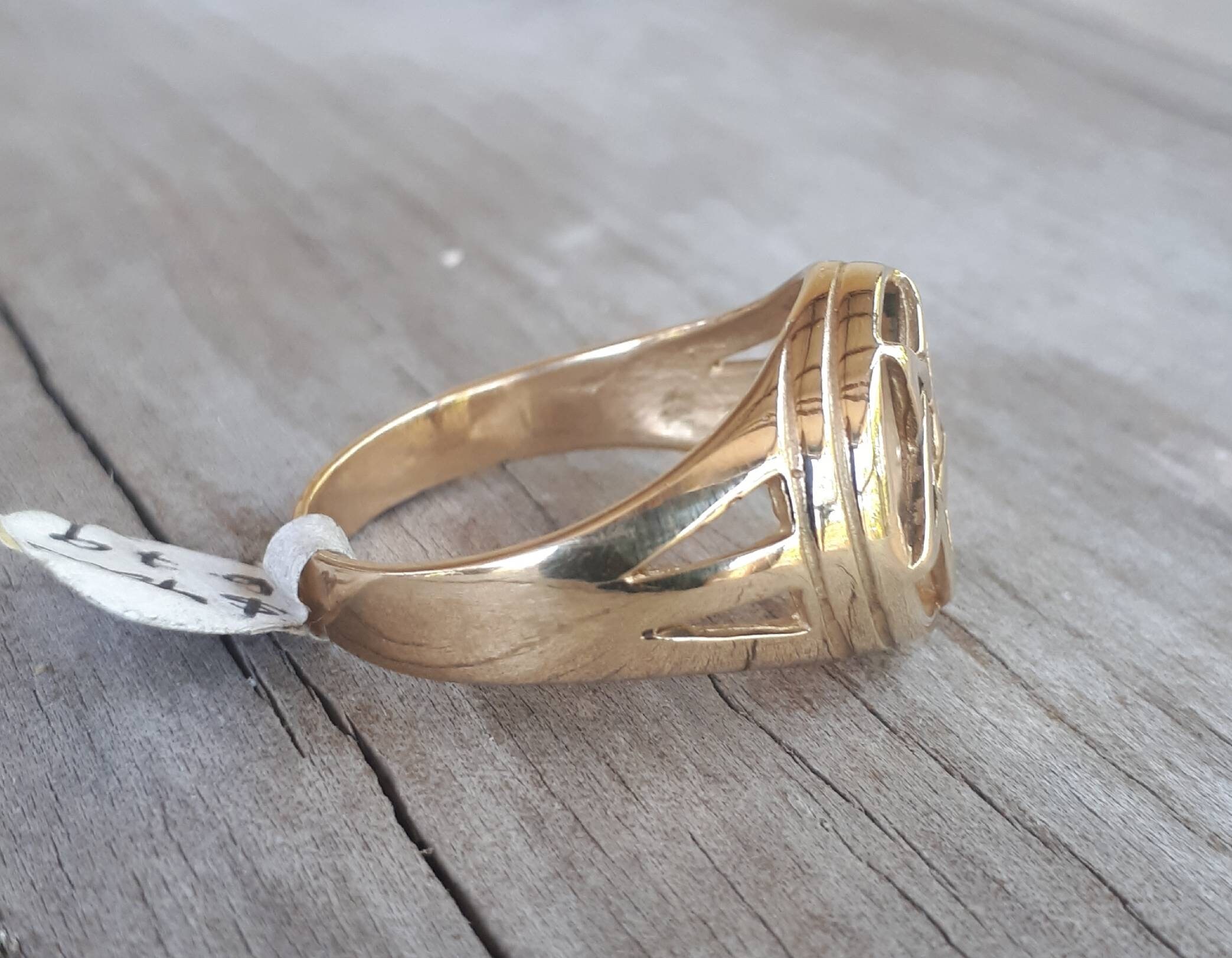 Gold Ripentagram Ring Gold Pentagram Ring9k9ct Gold Ring - Etsy Australia