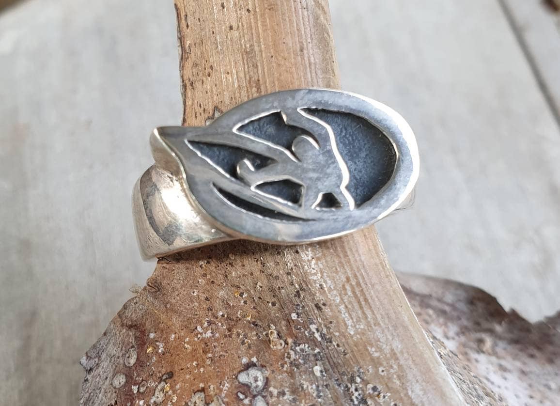 Surf Ring,surf Board Rider,signet Surf Ring,sterling Silver Surf Ring,surf Board Rider,signet Surf Ring,sterling Silver