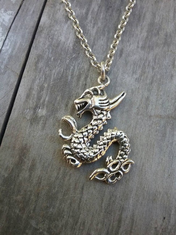 Espada Dragón En Colgante De Plata De Ley - Colgantes Con Minerales