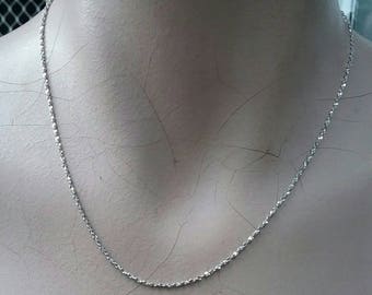 Srebrny łańcuszek, skręcony łańcuszek, łańcuszek z diamentowym szlifem, błyszczące wykończenie, srebro próby 925, łańcuszek boho,