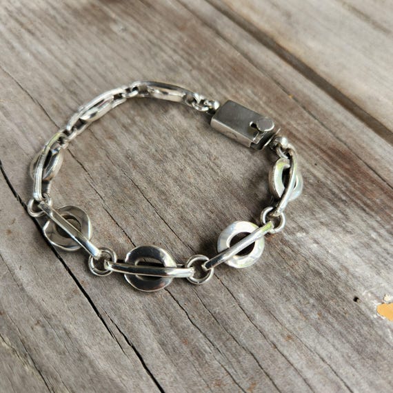 Solid silver bracelet,sterling silver,handmade,un… - image 3