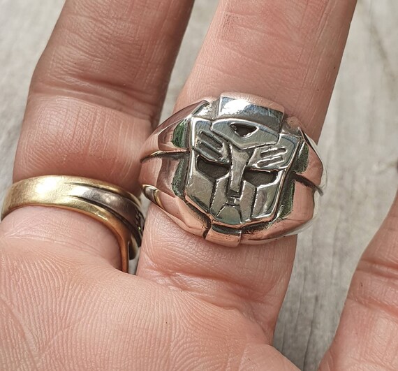 Robot ring,solid 925 sterling silver, chunky ring… - image 6
