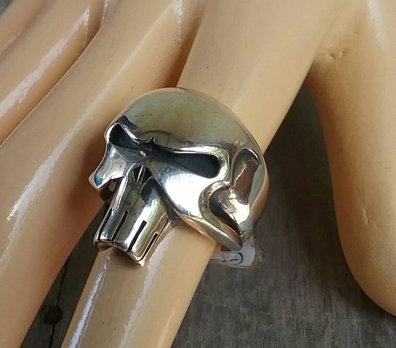 Punisher skull ring,925 solid sterling silver,chu… - image 4