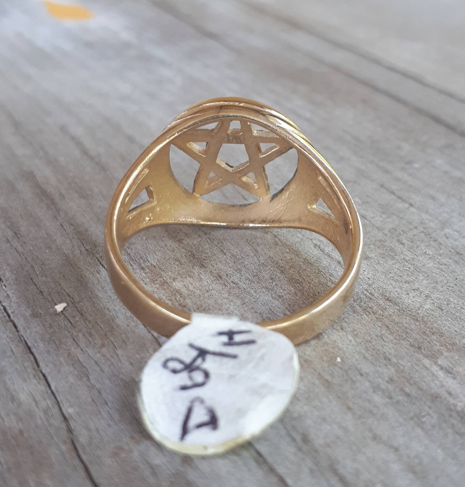 Gold Ripentagram Ring Gold Pentagram Ring9k9ct Gold Ring - Etsy Australia