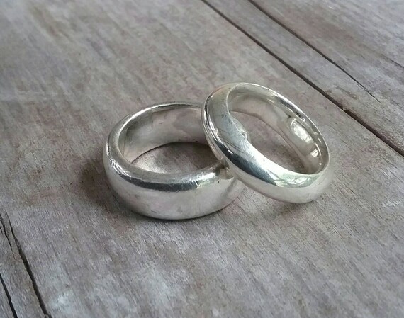 2 mm plata esterlina sólida plana en Forma Anillo De Boda Banda