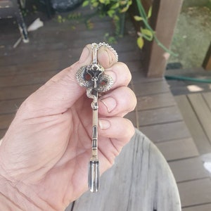 Snake pendant,cobra spoon pendant,sterling silver,spoon key ring,solid silver,small spice salt spoon,handmade  unique, collectors,